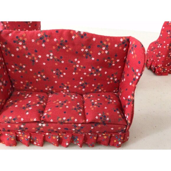 Vintage Dollhouse Living Room Furniture Set 4 Pieces - Picture 4 of 6